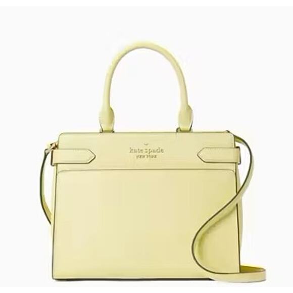 Kate Spade New York Stacy Medium Satchel in Lemon Fondant - Picture 1 of 4